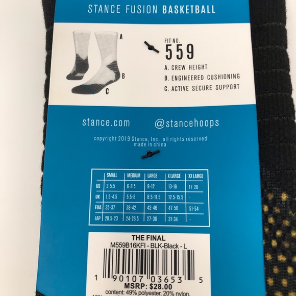 Stance Kobe Bryant ‘The Final’ Large (9-12) - NEW! - Picture 8 of 8